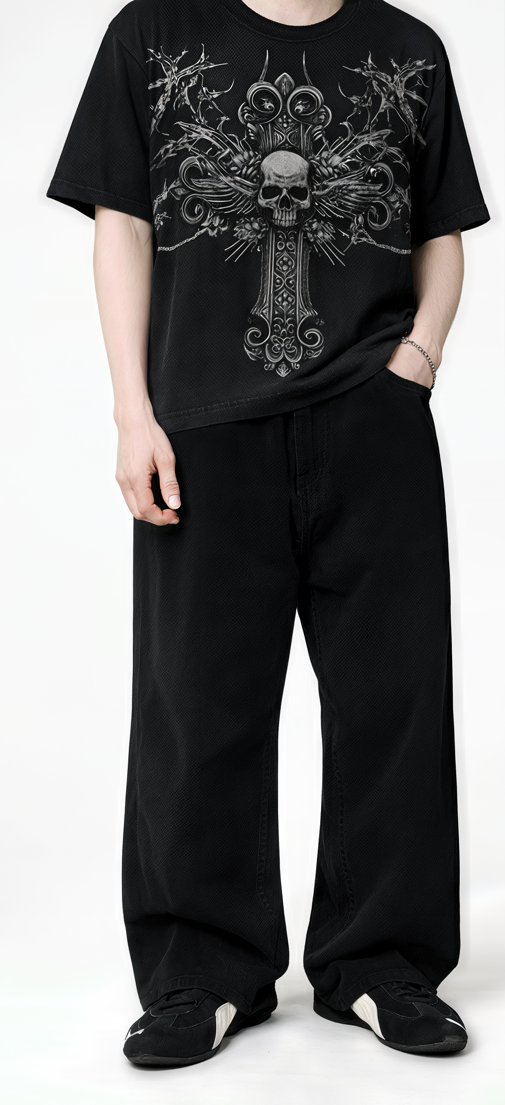 Classic Black Baggy Denim Jeans