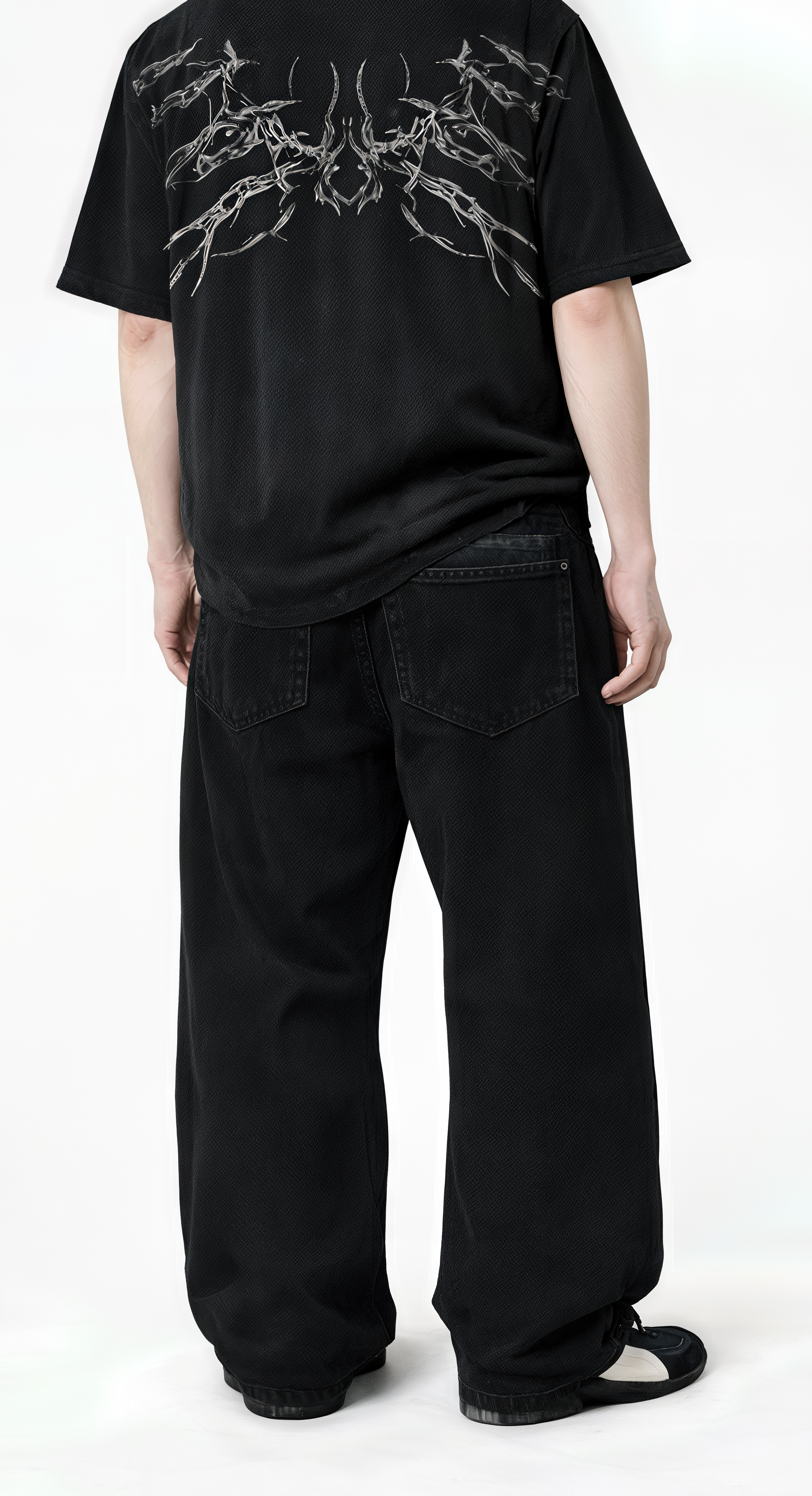 Classic Black Baggy Denim Jeans