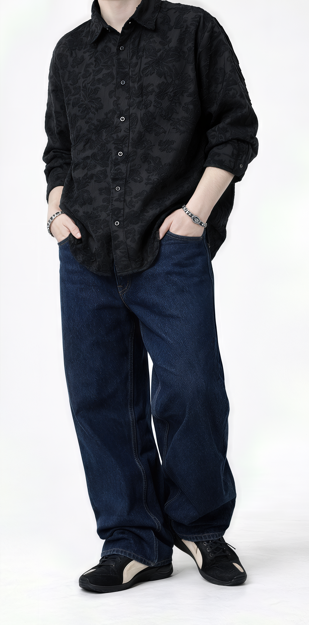 Classic Blue Baggy Denim Jeans